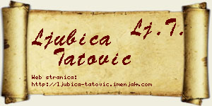 Ljubica Tatović vizit kartica